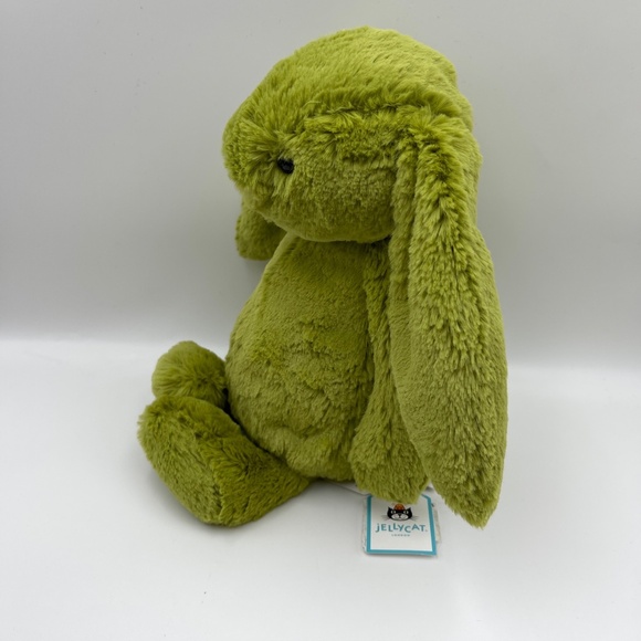 BNWT RARE Jellycat BASHFUL MOSS BUNNY Medium RETIRED Soft Plush Toy Green Rabbit - Picture 2 of 5